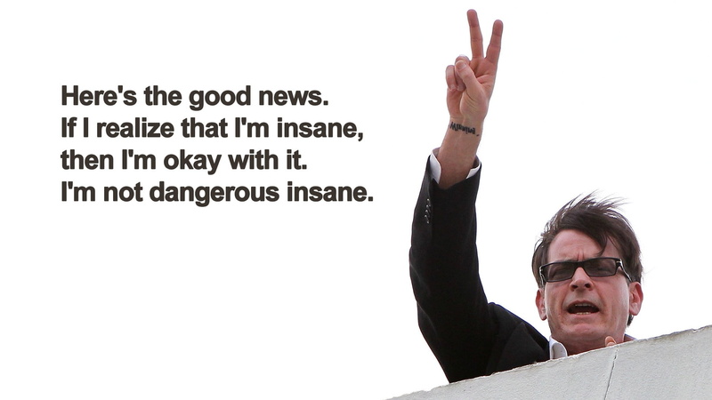 charlie, funny, 1080P, Quotes, insane, entertainment, x, sheen, sign, v, two, hd, art, half, men, Peace