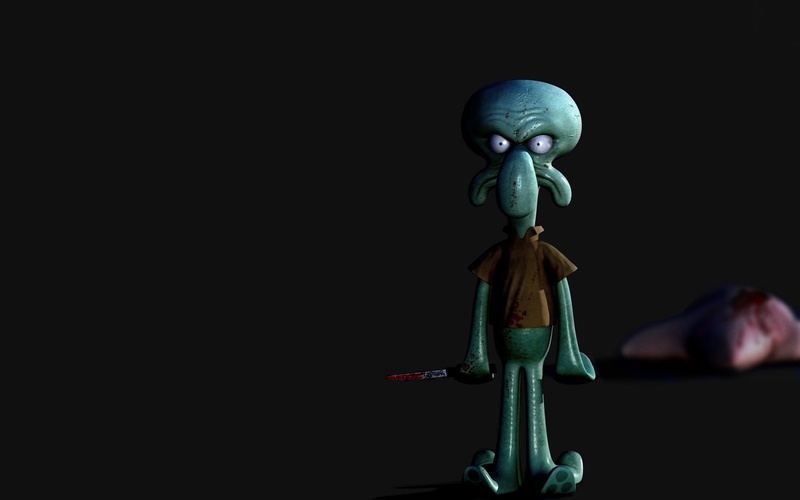 spongebob, squarepants, squidward, 720P