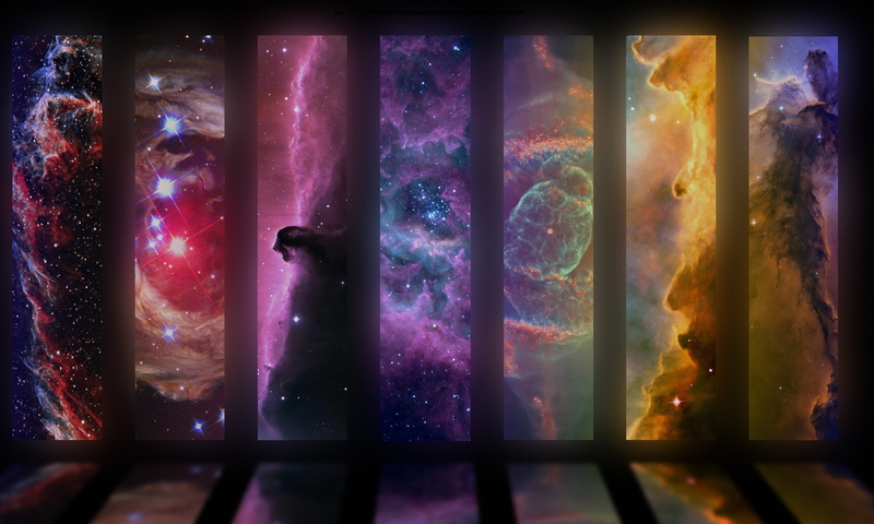 2K, outer, hd, rainbows, aircraft, space, outer space, art, x, artistic