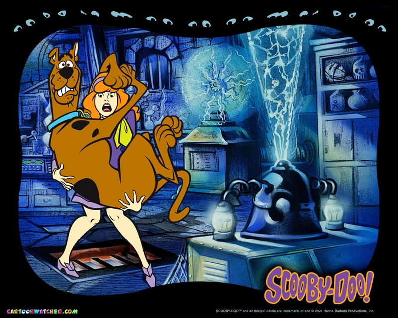 communication, mural, Scooby-Doo, female likeness, western script, technology, male likeness, no people, art and craft, text, human representation