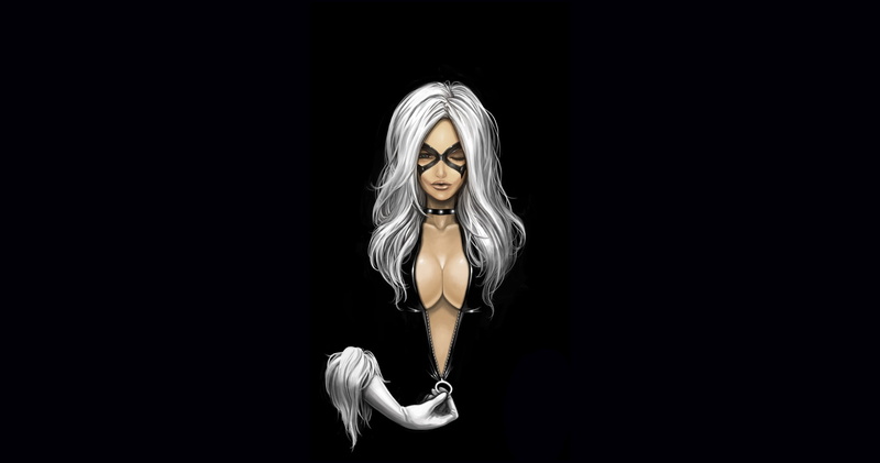 cat, marvel, Marvel Comics, 720P, black cat, x, black, art, background, cats, hd, comics, animals