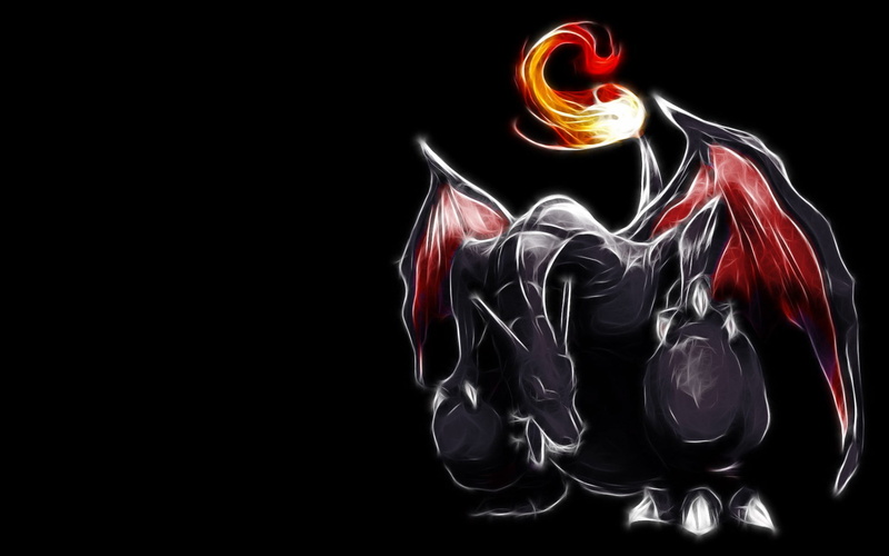 Pokémon, Fractalius, video games, black background, creativity, close-up, no people, light - natural phenomenon, pattern, art and craft, red, long exposure