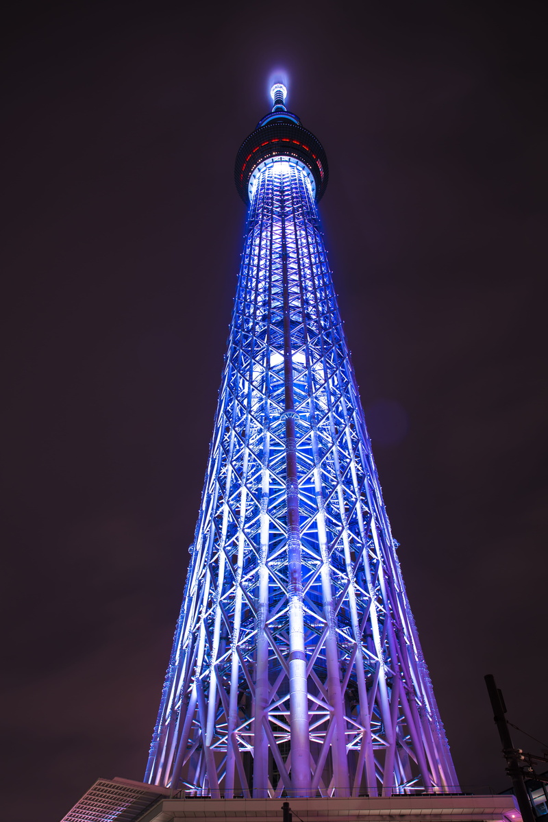 tokyo, tower, low angle view, nature, built structure, office building exterior, tall - high, building, tourism, building exterior, sky, spire, illuminated