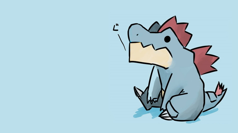 1080P, pokemon, cartoon/comic, dinosaur, feraligatr, blue, illustration, hd, teal