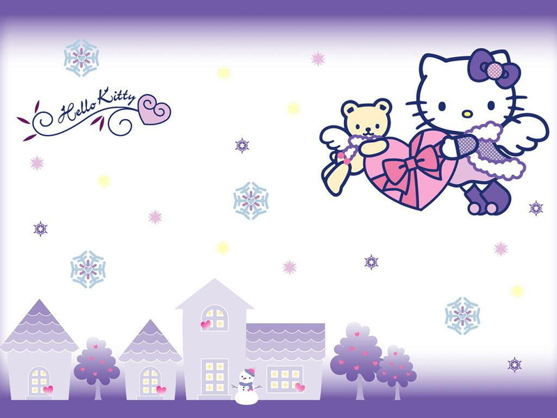 cute, Hello Kitty, Dress, hd, 480P, bear, art, kitty, bow, hello, anime, heart