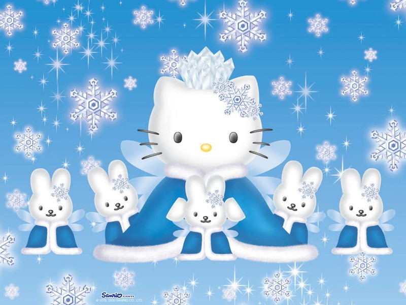 winter, nature, Hello Kitty, christmas Decoration, no People, frozen, kitty, celebration, happiness, holiday - event, snowflake, christmas Ornament, color Image