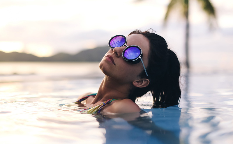portrait, child, nature, childhood, headshot, Water, young adult, sunlight, hairstyle, Travel, fashion, swimwear, person, one person, Woman, floating on water