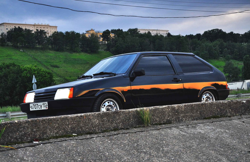 pick-up truck, black, parking, car, 2108, modern, tree, street, Lada, land Vehicle, driving, BPAN, environment, technology, no People, machine, hatchback