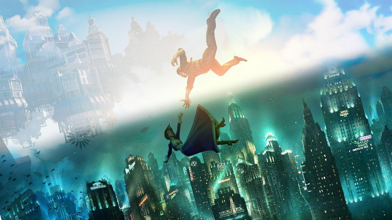 art, worlds, two, booker, clip, elizabeth, 1080P, bioshock infinite, apart, 1920x1080, infinite, games, bioshock