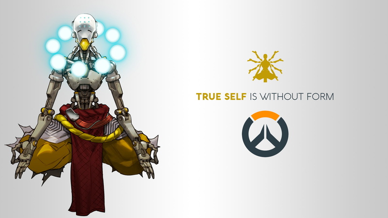 1080P, DXHHH101 (Author), Overwatch, Zenyatta, logo, Blizzard Entertainment, Tekhartha Zenyatta, video games