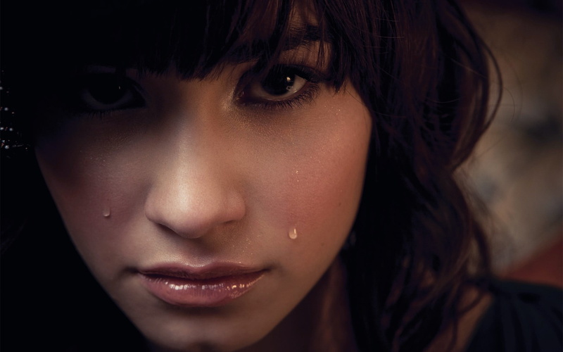 young adult, close, beauty, front view, face, demi, headshot, human face, indoors, women, depression - sadness, crying, emotion, lovato, Demi Lovato, portrait