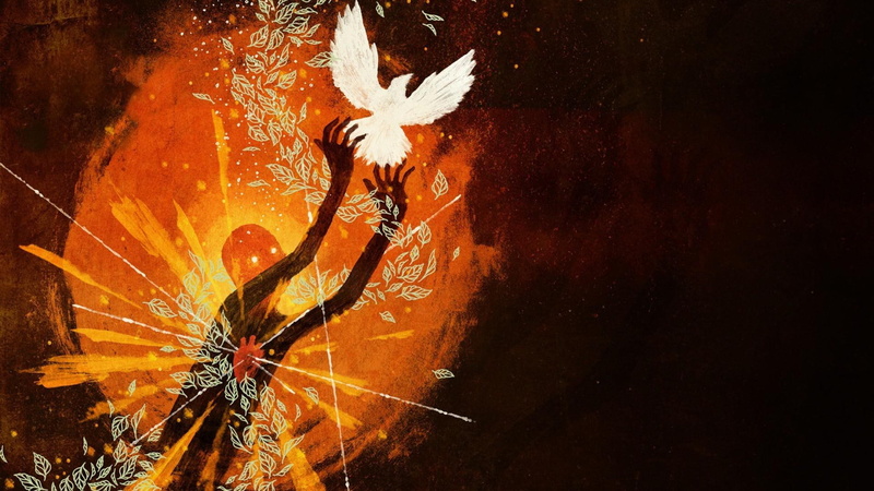 white, 1920x1080, flying, august, holding, burns, bird, man, august burns red, painting, red, 1080P, music, silhouette