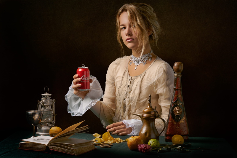 hairstyle, can, wine, alcohol, coca, sitting, wineglass, one person, glass, women, fruit, container, hair, cola, food and drink, holding, healthy eating