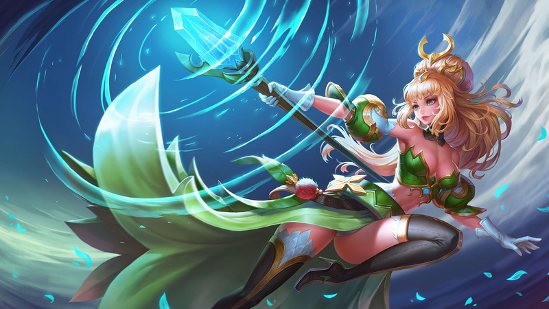  power, zhaojun, 1080P, pictures, master, king, skin, fighter, hd, desktop, spear, glory, weapon, crystal, wang