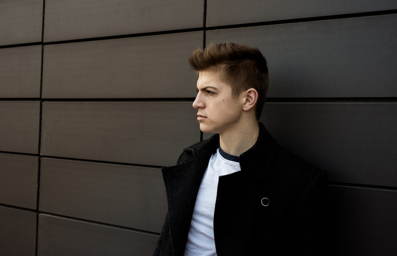 dark, hair, men, wall - building feature, person, suit, casual clothing, long sleeve, looking, young adult, leaning, perfect, adult, indoors, standing