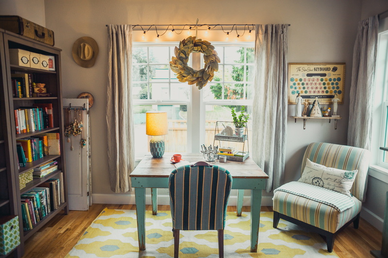 home showcase interior, inside, absence, bookcase, home, design, chairs, house, work desk, cool light, curtains, table, no people, living room, warm light
