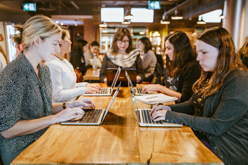 table, School, Software development, adult, photo, Education, females, wireless technology, technology, Coding, group of people, laptop, business, togetherness