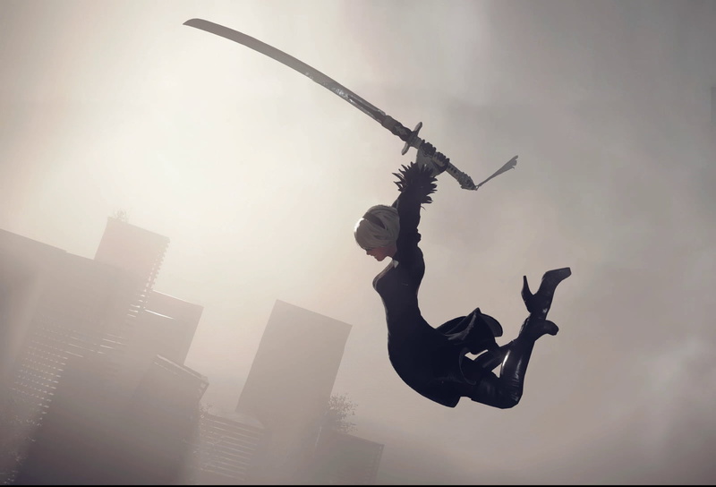 720P, screen shot, YoRHa 2B, Yorha unit no.2 type b, Nier: Automata