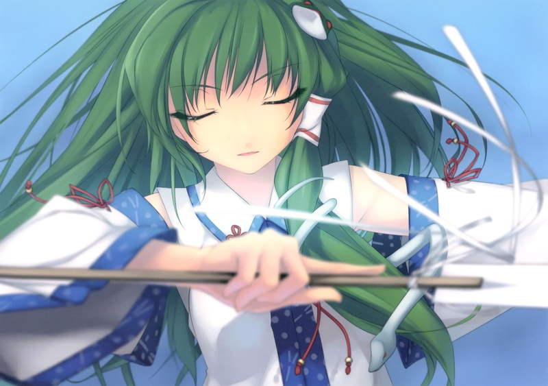 miko, men, ribbon, front view, holding, bangs, childhood, video games, open mouth, cute, Touhou, nature, males, closed eyes, anime girls, boys, casual clothing