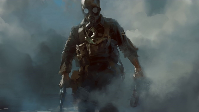 Revolver, Battlefield, soldier, Battlefield One, 1080P, World War I, smoke, Battlefield 1, Gas Masks, Club, video games