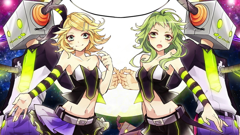 Kagamine Rin, anime, Megpoid Gumi, 720P, Vocaloid