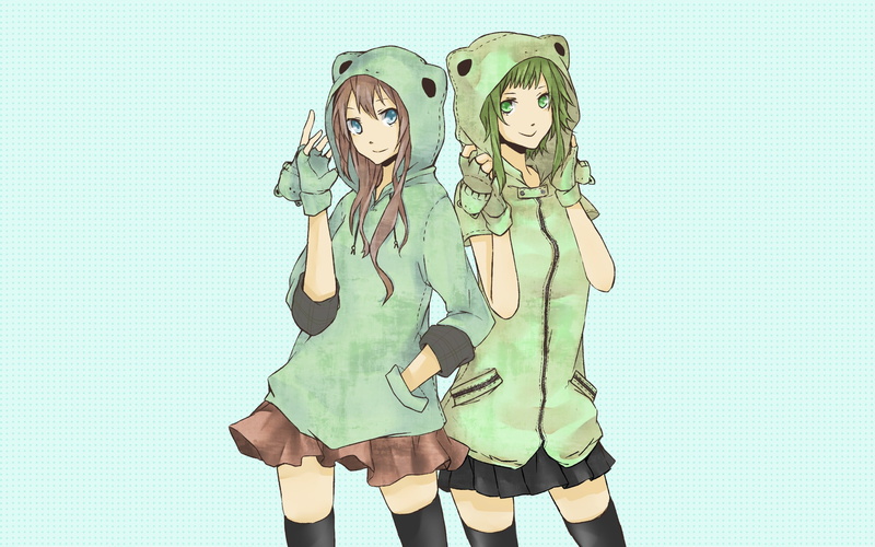 looking at camera, turquoise colored, smiling, young adult, Vocaloid, adult, emotion, people, Megpoid Gumi, fun, friendship, fashion, beautiful woman, blue