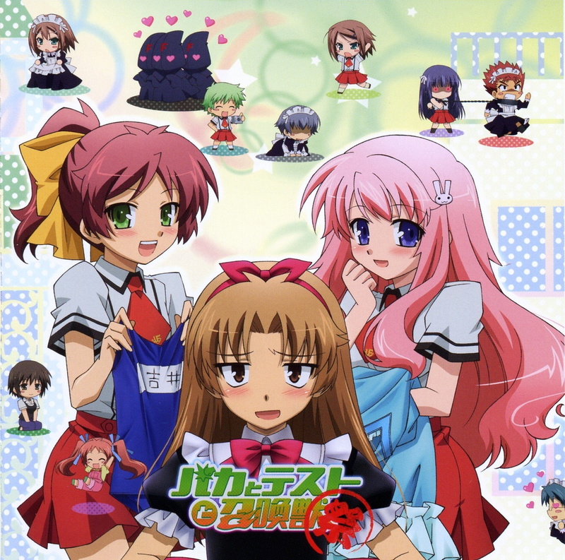 crossdressing, blush, brunettes, pink, swimsuits, redheads, seifuku, green, uniforms, maids, akihisa, shoukanjuu, mizuki, shouko, minami, eyes, school