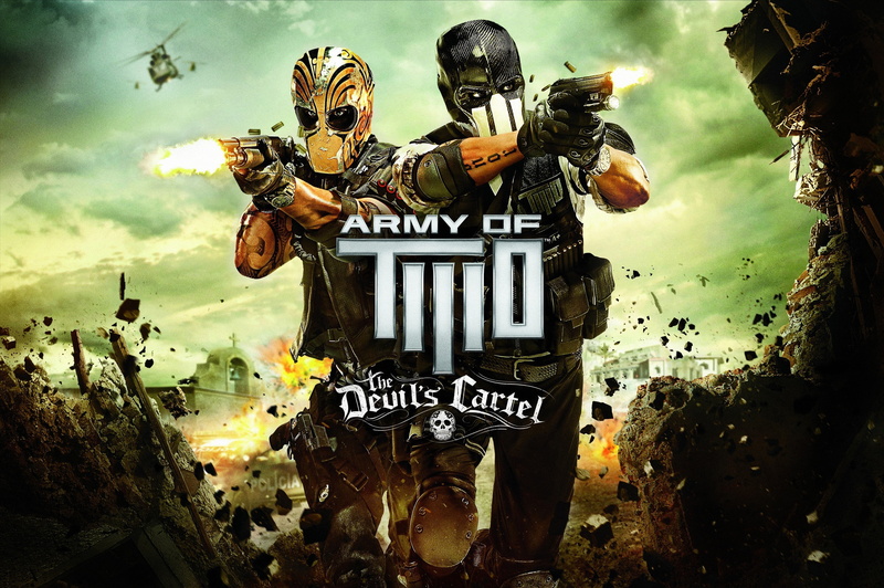 cover, western script, cartel, weapons, nature, Army of Two: The Devils Cartel, devil, plant, s, day, helicopter, text, no people, information, animal wildlife