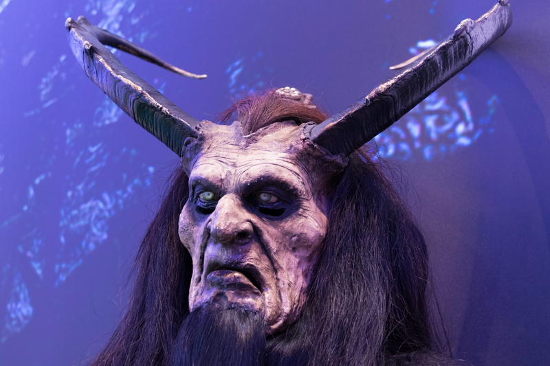 costume, animal, portrait, figure, satyr, dressing up, spooky, make-up, people, actor, humor, hairstyle, stage costume, emotion, mask, halloween, arts culture and entertainment