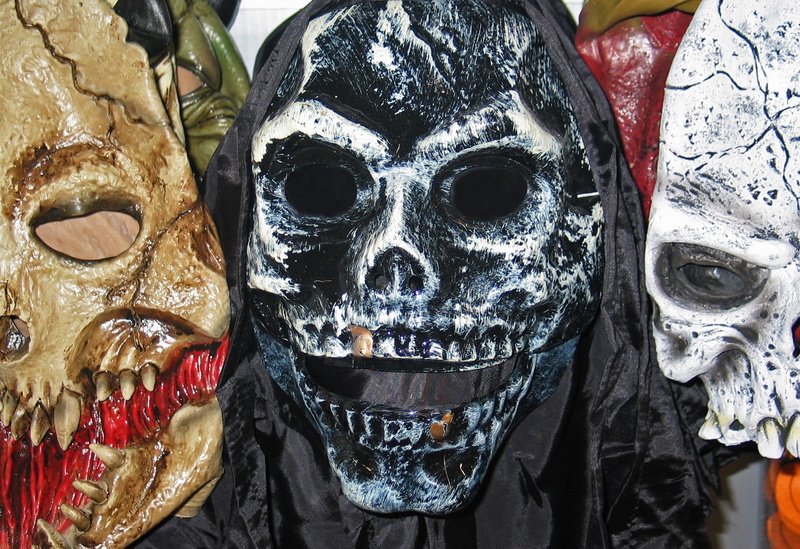 masks, tradition, human skull, terrified, foraging haunting, surreal, white, human skeleton, ghost, creepy, skullhead, carnival - celebration event, heath fear