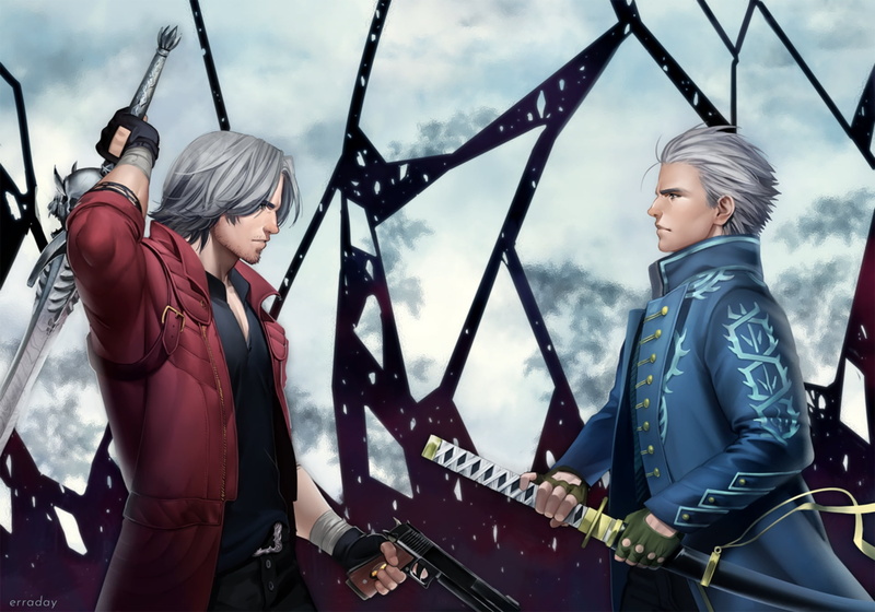 Dante (Devil May Cry), Devil May Cry 5, Vergil (Devil May Cry), 1080P, Devil May Cry