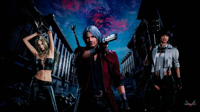 concert, skill, three quarter length, 1080P, two people, real people, video games, young men, music, enjoyment, Devil May Cry 5, young adult, night, standing