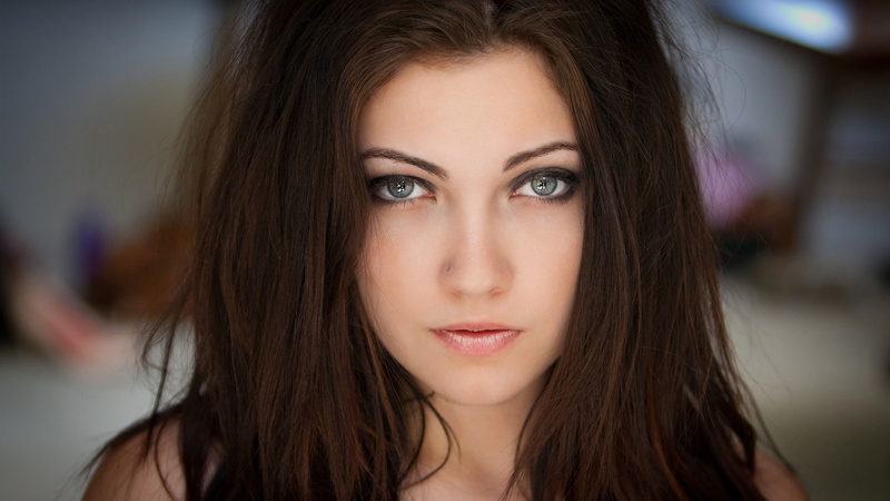 headshot, brunette, looking at camera, model, hair, front view, adolescence, adult, beautiful woman, human face, close-up, beautiful people, beauty, hairstyle
