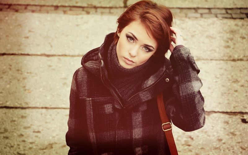 leather jacket, scarf, teenager, women, young adult, outdoors, beautiful woman, jacket, leisure activity, face, one person, real people, Lana Branishti