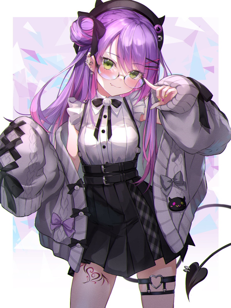 purple hair, anime girls, Tokoyami Towa, Hololive, Alicecoco, 720P