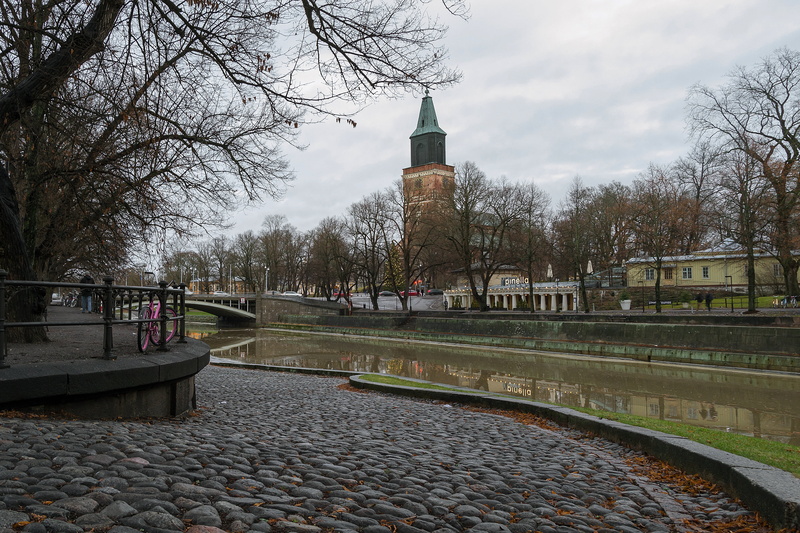 church, cloud - sky, day, transportation, bare tree, sky, 4K, canal, cathedral, city, change, åbo, railing, building exterior, six, no people, tree, christmas