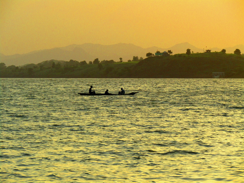 boat, narmada river, tranquil scene, scenics, real people, india, water, riverside sunset, Sunset, mode of transportation, rowing, Riverside, beauty in nature