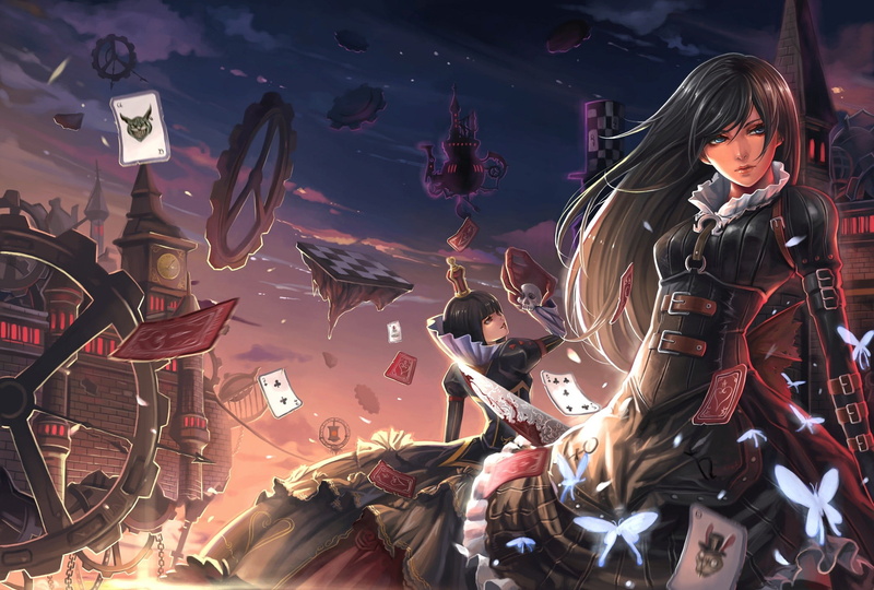  standing, female, people, photography themes, women, night, enjoyment, Alice in Wonderland, leisure activity, Alice: Madness Returns, character