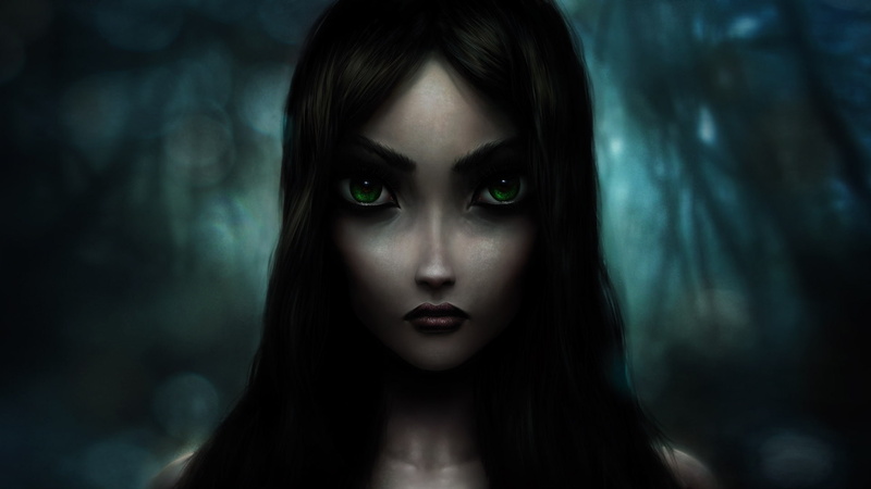 madness, hd, animation, dark, video games, alice, black, hair, woman, 1080P, returns