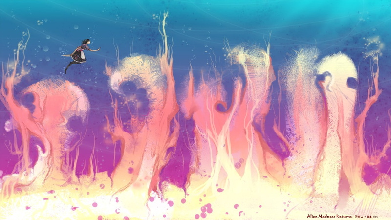 digital composite, close-up, animal wildlife, water, Traditional Artwork, 720P, sea life, group of animals, group of people, invertebrate, fish, swimming