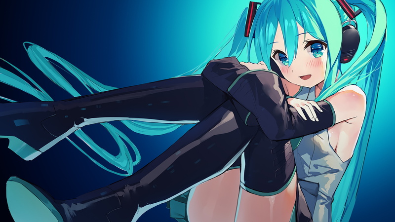 hair, 4K, looking at camera, beautiful woman, lifestyles, fashion, anime, fashion model, blue, colored background, young adult, anime girls, blue background