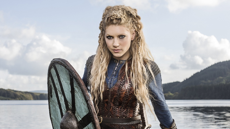 water, 4K, leisure activity, Lagertha, nature, young women, sky, portrait, Vikings, long hair, focus on foreground, hairstyle, outdoors, hair, beautiful woman