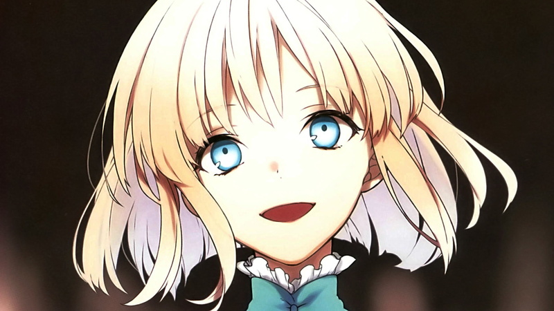 solo, bangs, sajou, short, anime, open, closeup, series, 1080P, blonde, hair, manaka, fate, mouth, blue, short hair, girls, open mouth, blue eyes, anime girls