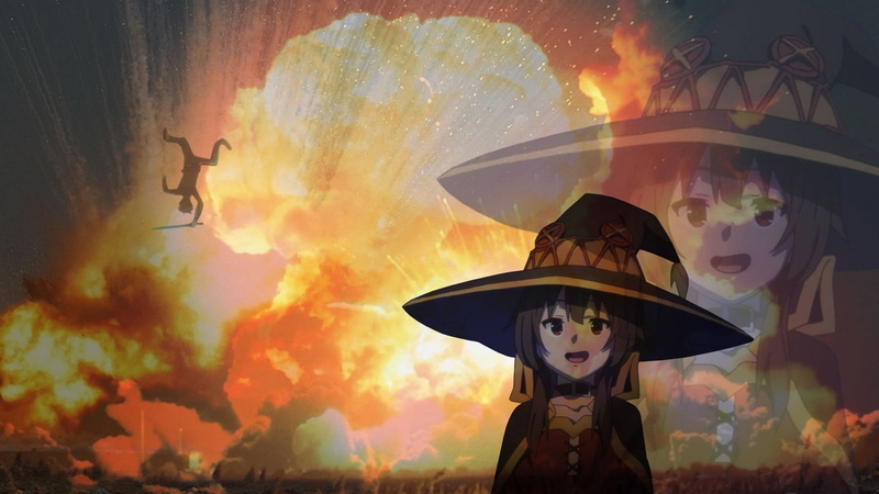 Megumin, clothing, celebration, people, nature, art and craft, witch, men, real people, costume, 1080P, burning, art, hat, male likeness, female likeness