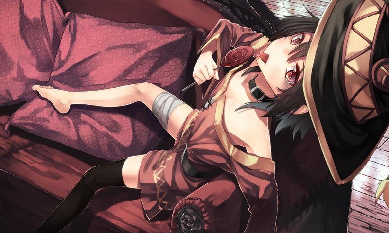 Kono Subarashii Sekai ni Shukufuku wo!, witch hat, witch, 1080P, Megumin