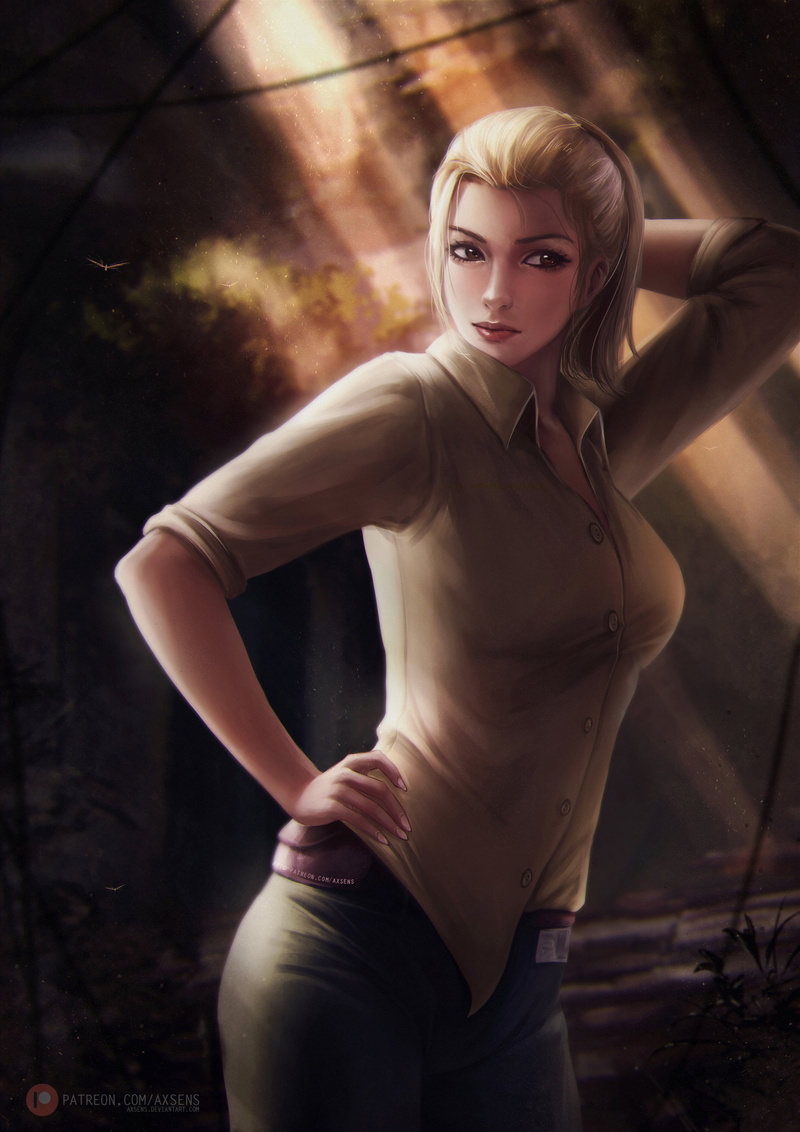 drawing, digital art, fan art, illustration, video game girls, video games, Elena fisher, 2K, uncharted, axsens, video game characters