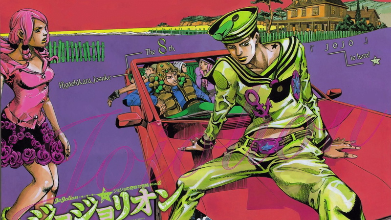 1080P, male likeness, occupation, multi colored, females, two people, indoors, fun, Yoshikage Kira, women, clothing, representation, arts culture and entertainment