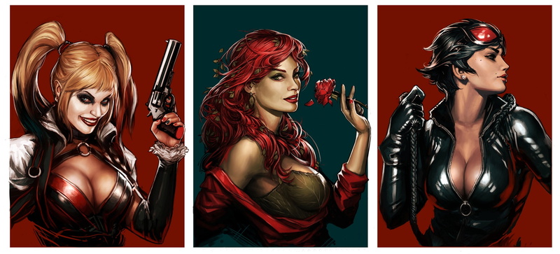 Poison Ivy, batman, Selina Kyle, harley quinn, 1080P, Catwoman, DC Comics