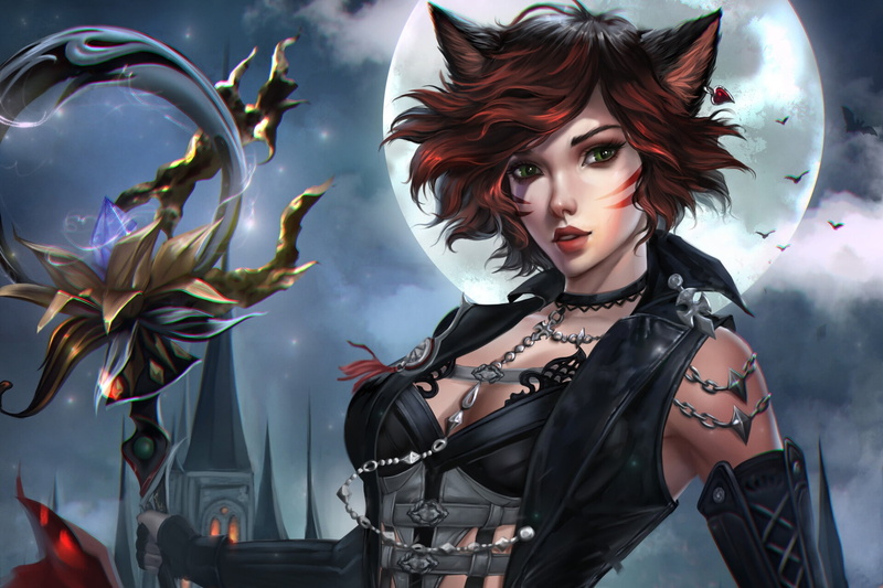 Selina Kyle, fantasy art, 1080P, artwork, Catwoman, fantasy girl