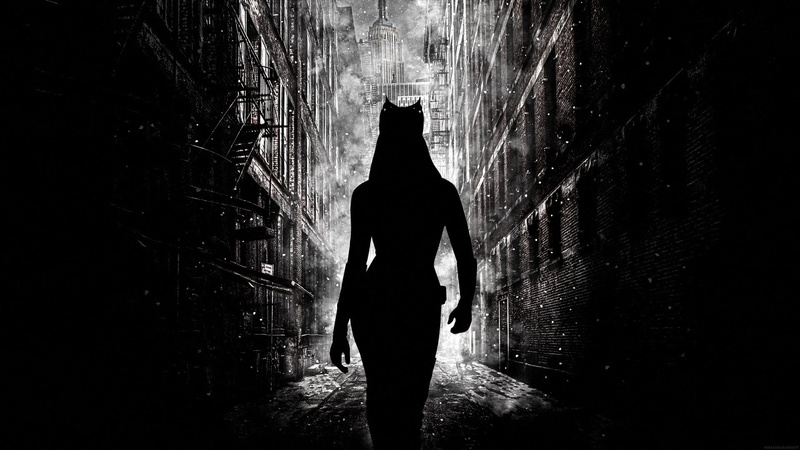 Batman, The Dark Knight Rises, silhouette, movies, Catwoman, Anne Hathaway, 1080P, Gotham City